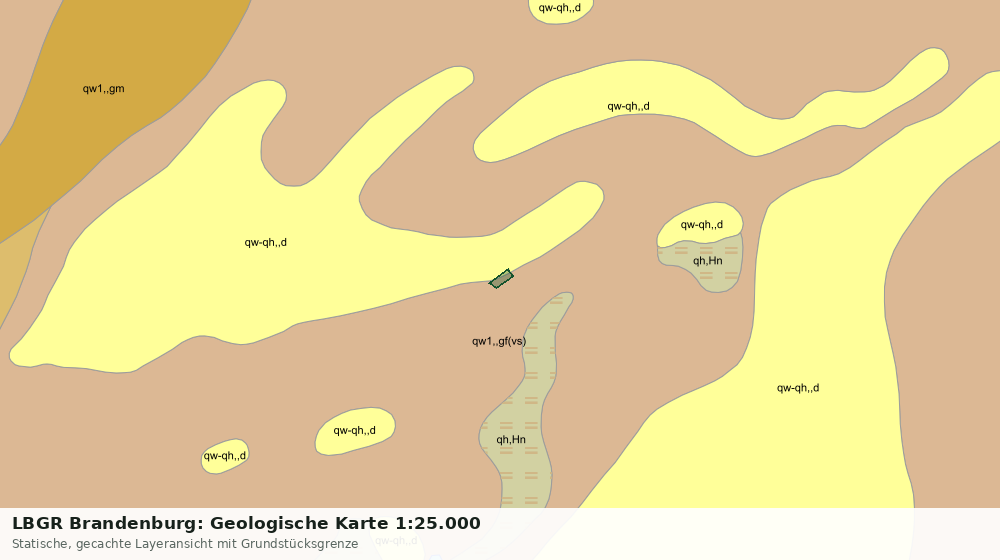 Statische Kartenansicht: LBGR Brandenburg: Geologische Karte 1:25.000