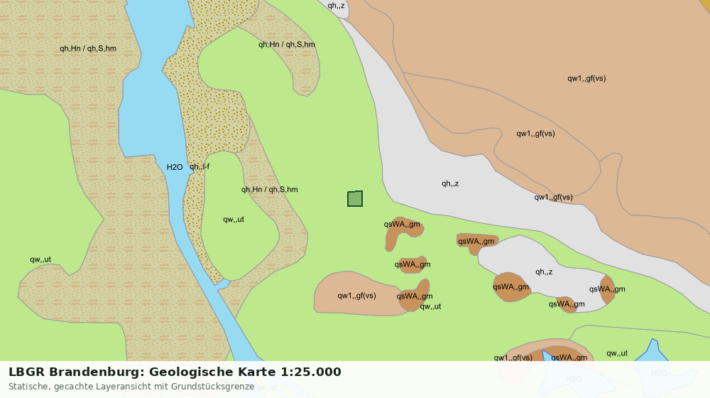 Statische Kartenansicht: LBGR Brandenburg: Geologische Karte 1:25.000