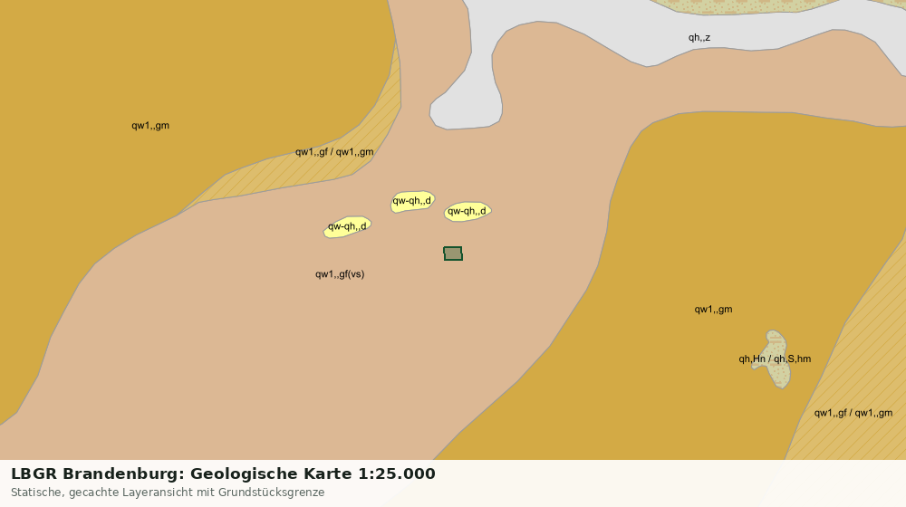 Statische Kartenansicht: LBGR Brandenburg: Geologische Karte 1:25.000