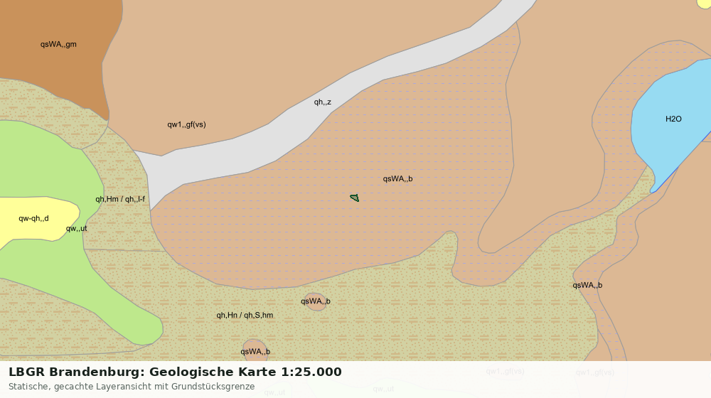Statische Kartenansicht: LBGR Brandenburg: Geologische Karte 1:25.000