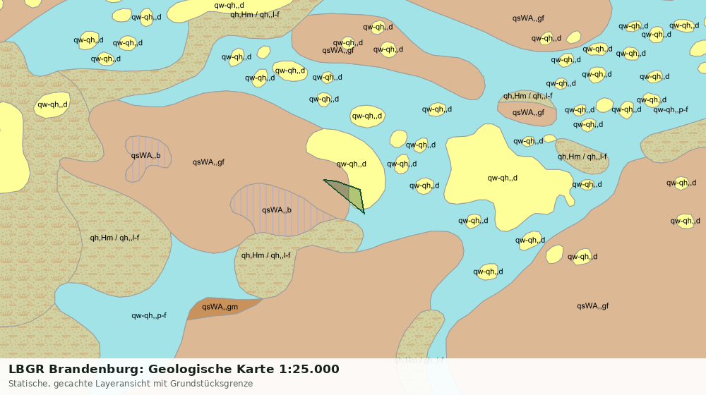 Statische Kartenansicht: LBGR Brandenburg: Geologische Karte 1:25.000