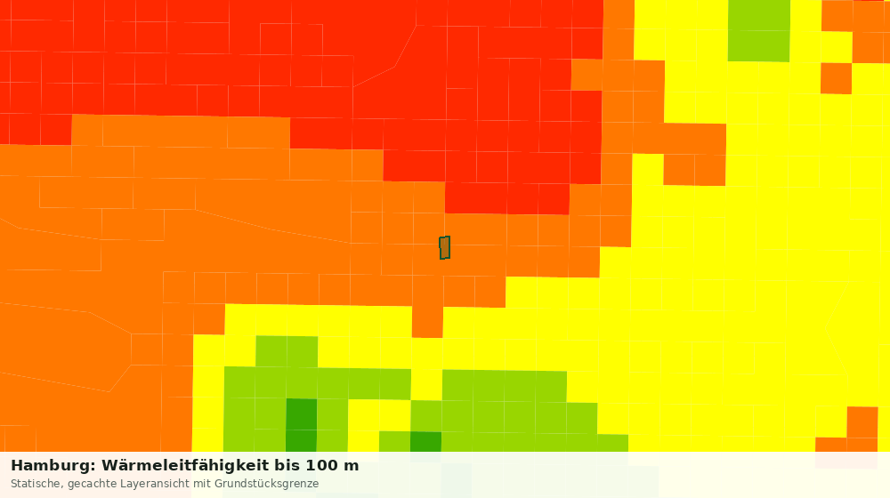 Statische Kartenansicht: Hamburg: Wärmeleitfähigkeit bis 100 m