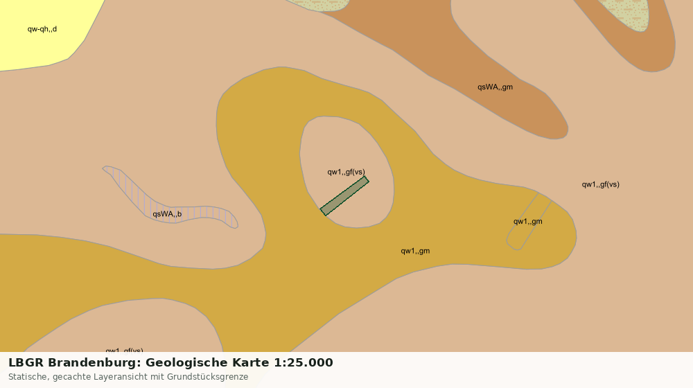 Statische Kartenansicht: LBGR Brandenburg: Geologische Karte 1:25.000