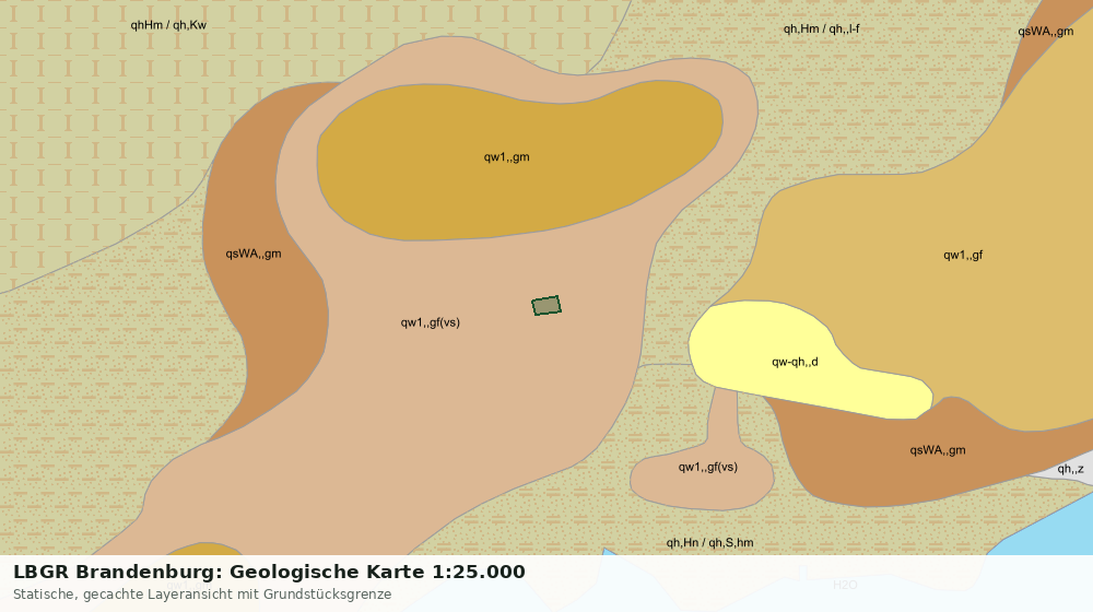 Statische Kartenansicht: LBGR Brandenburg: Geologische Karte 1:25.000