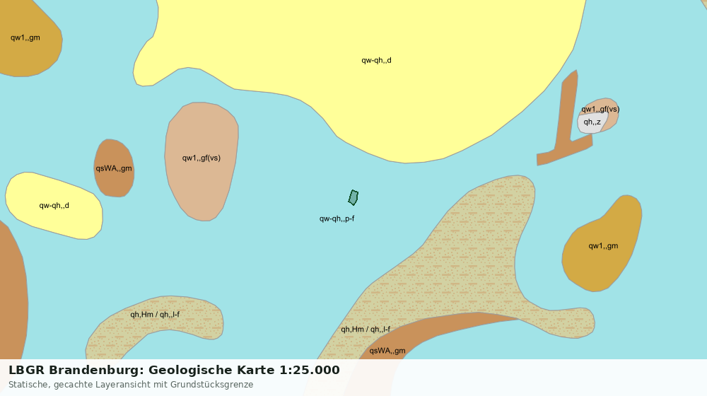 Statische Kartenansicht: LBGR Brandenburg: Geologische Karte 1:25.000