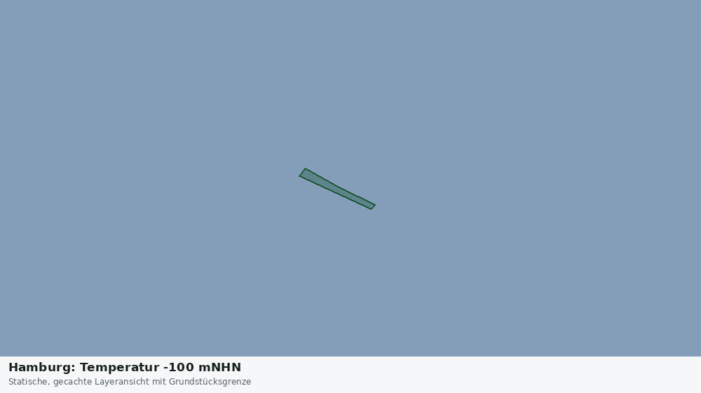 Statische Kartenansicht: Hamburg: Temperatur -100 mNHN