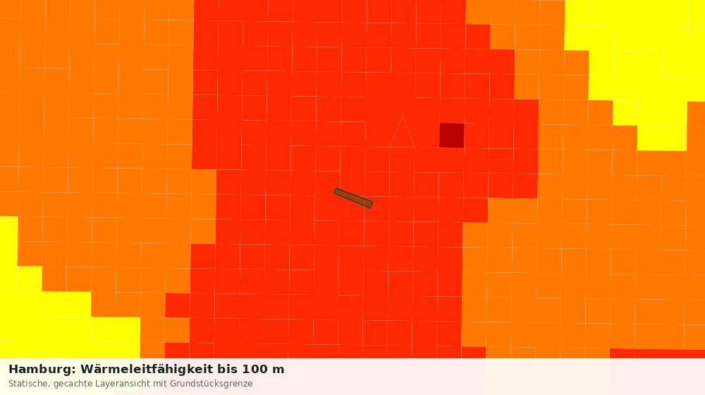 Statische Kartenansicht: Hamburg: Wärmeleitfähigkeit bis 100 m