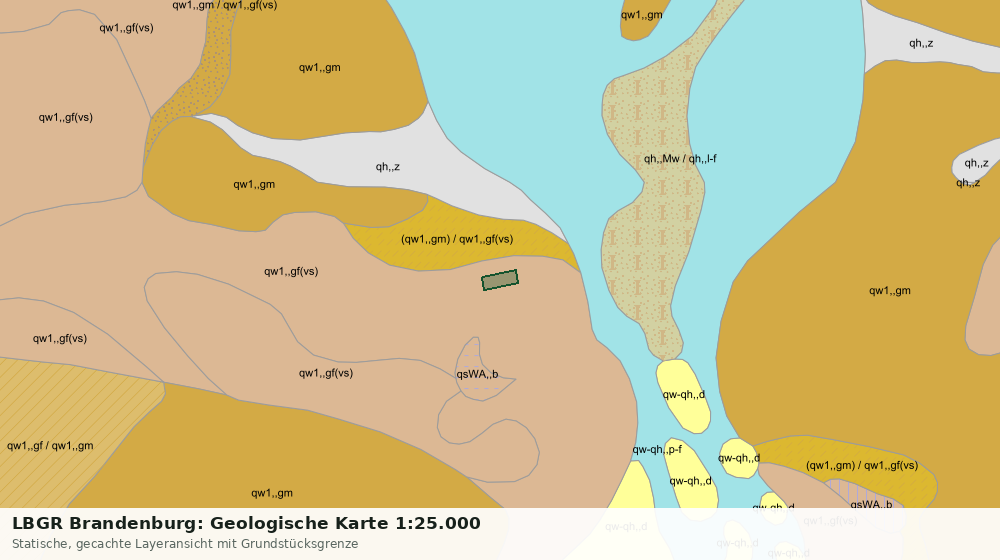 Statische Kartenansicht: LBGR Brandenburg: Geologische Karte 1:25.000
