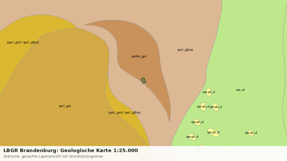 Statische Kartenansicht: LBGR Brandenburg: Geologische Karte 1:25.000