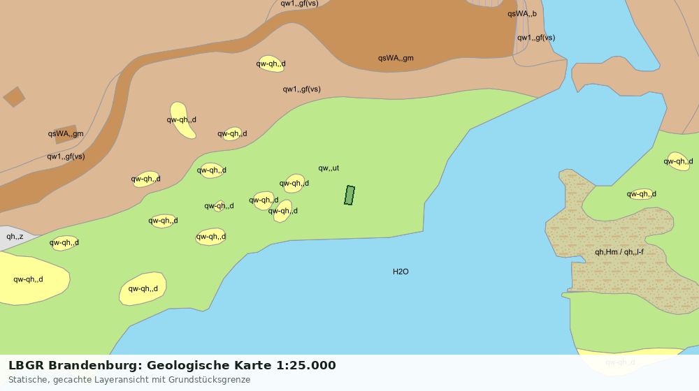 Statische Kartenansicht: LBGR Brandenburg: Geologische Karte 1:25.000