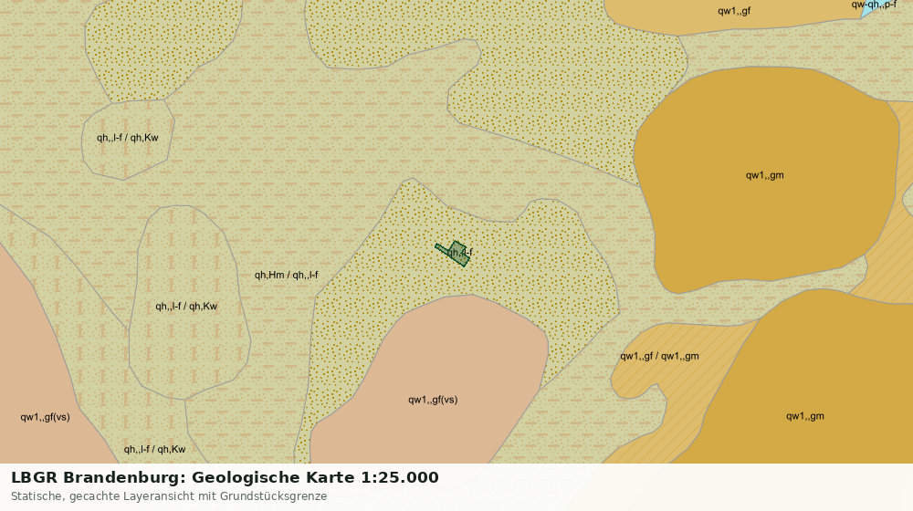 Statische Kartenansicht: LBGR Brandenburg: Geologische Karte 1:25.000