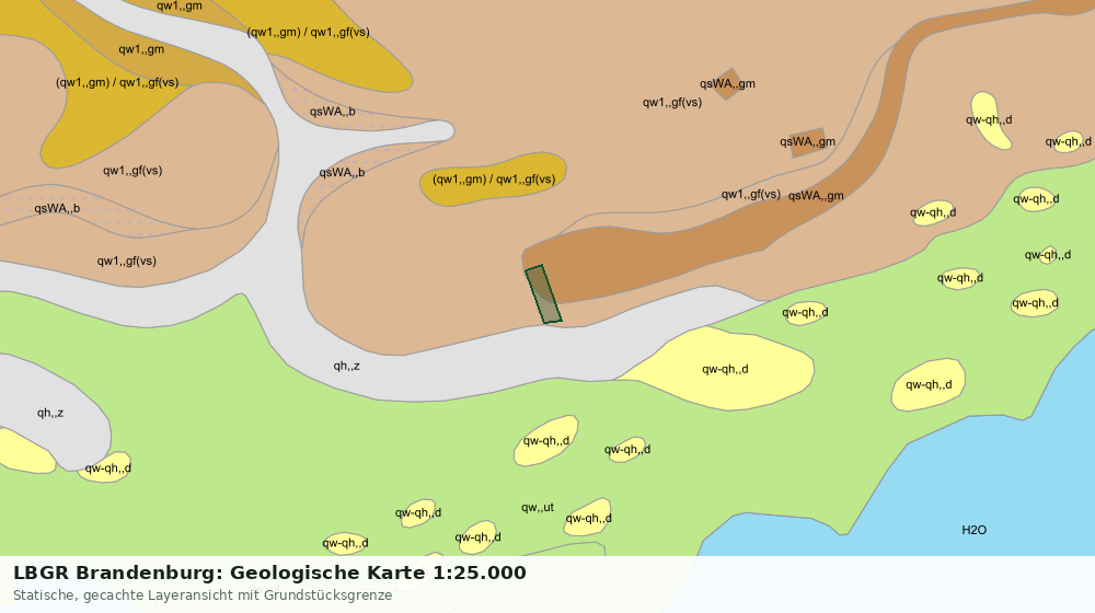 Statische Kartenansicht: LBGR Brandenburg: Geologische Karte 1:25.000