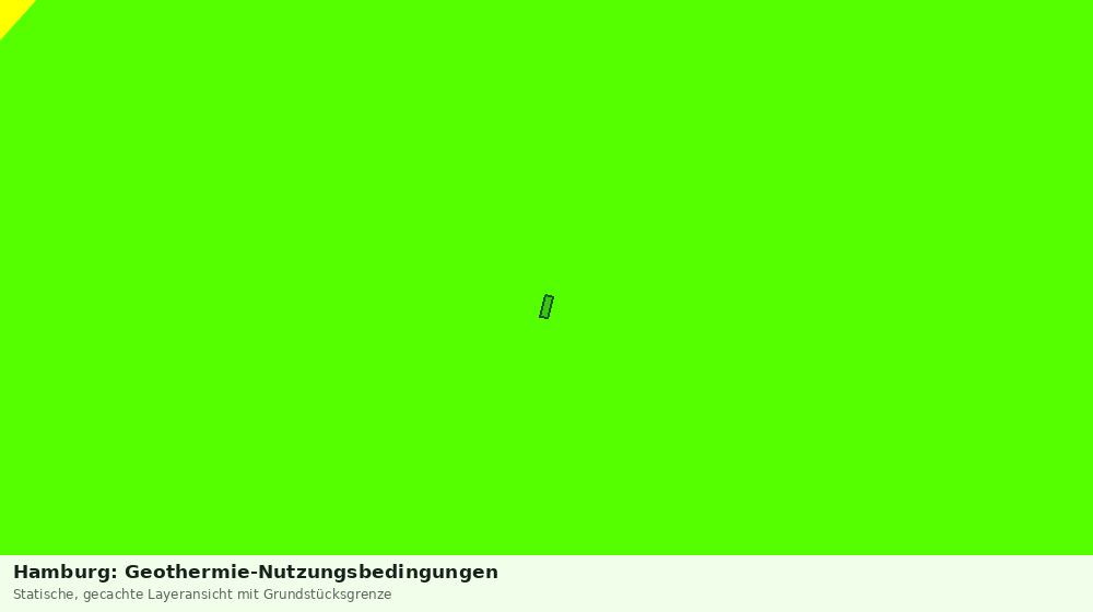 Statische Kartenansicht: Hamburg: Geothermie-Nutzungsbedingungen