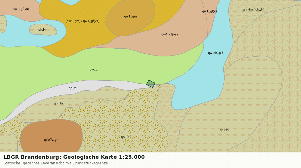 Statische Kartenansicht: LBGR Brandenburg: Geologische Karte 1:25.000