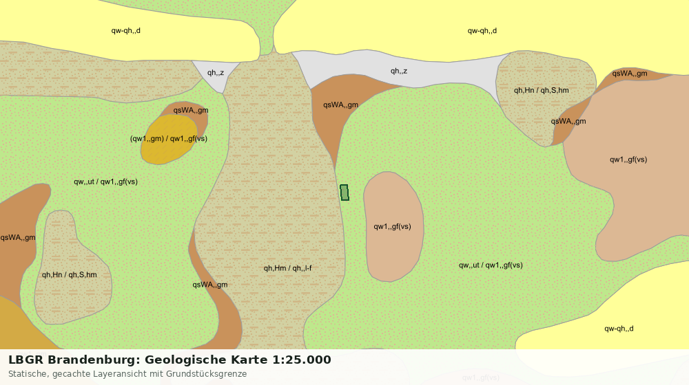 Statische Kartenansicht: LBGR Brandenburg: Geologische Karte 1:25.000