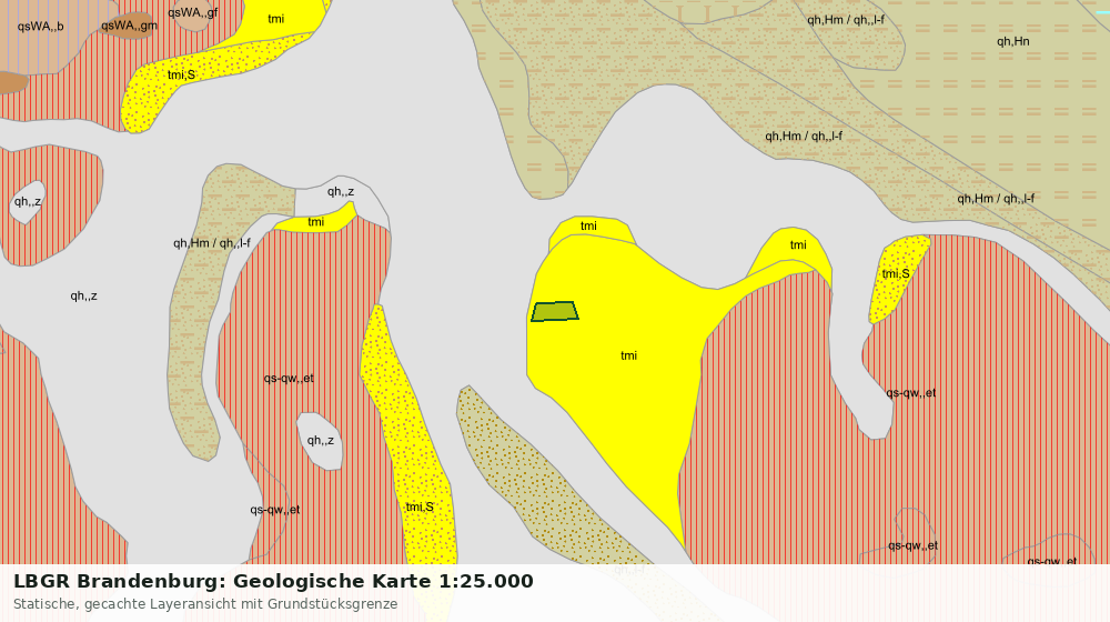 Statische Kartenansicht: LBGR Brandenburg: Geologische Karte 1:25.000