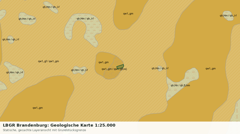 Statische Kartenansicht: LBGR Brandenburg: Geologische Karte 1:25.000