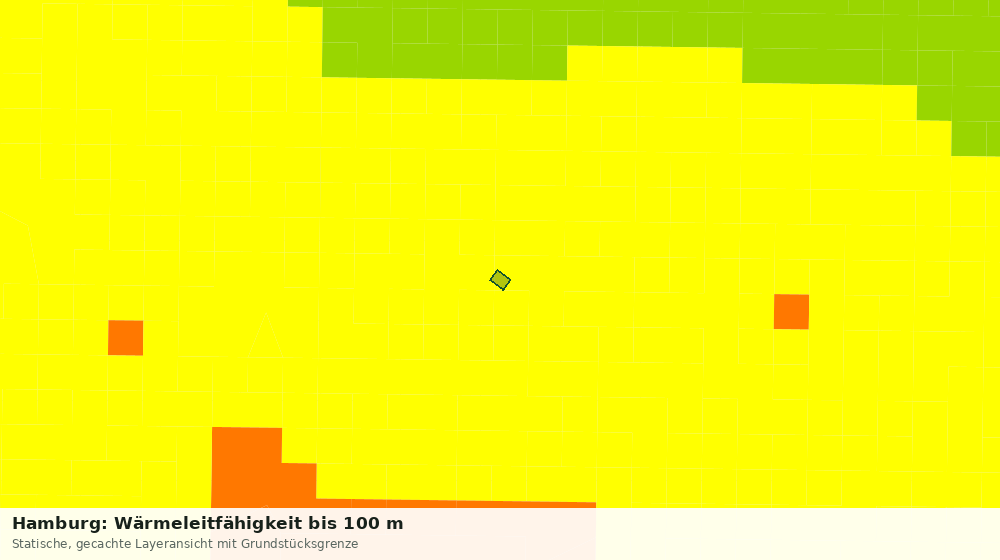 Statische Kartenansicht: Hamburg: Wärmeleitfähigkeit bis 100 m
