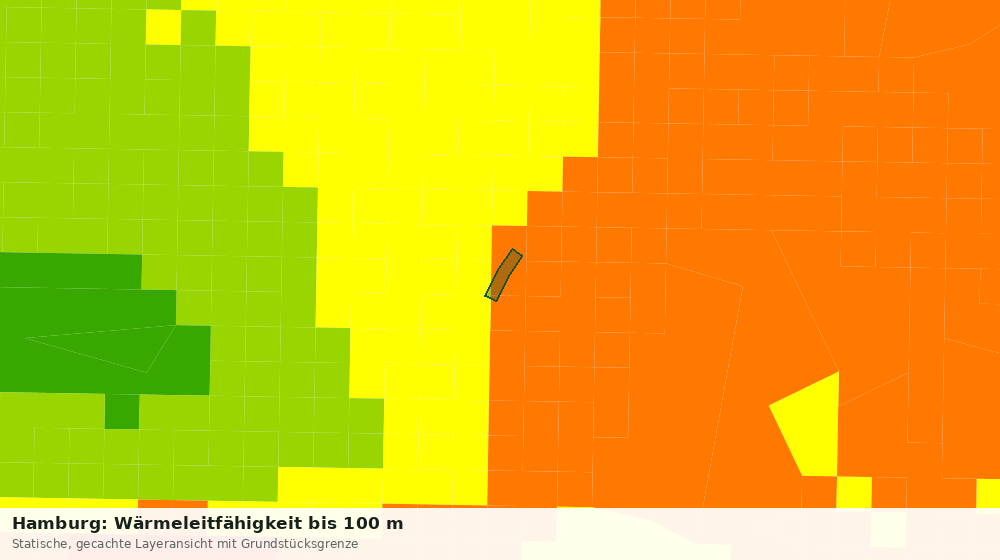 Statische Kartenansicht: Hamburg: Wärmeleitfähigkeit bis 100 m