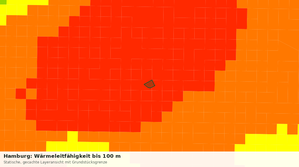 Statische Kartenansicht: Hamburg: Wärmeleitfähigkeit bis 100 m