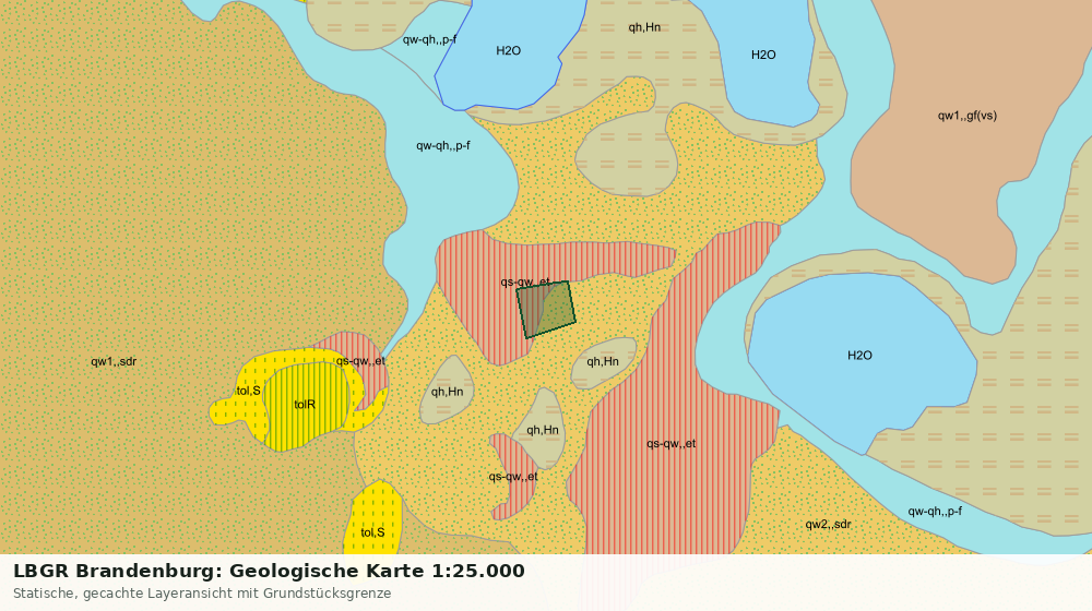 Statische Kartenansicht: LBGR Brandenburg: Geologische Karte 1:25.000