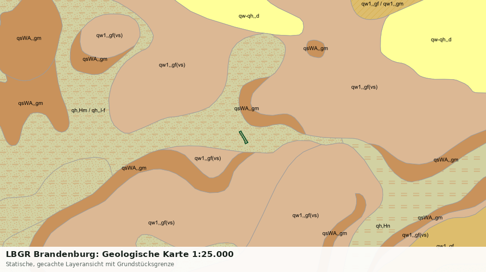 Statische Kartenansicht: LBGR Brandenburg: Geologische Karte 1:25.000