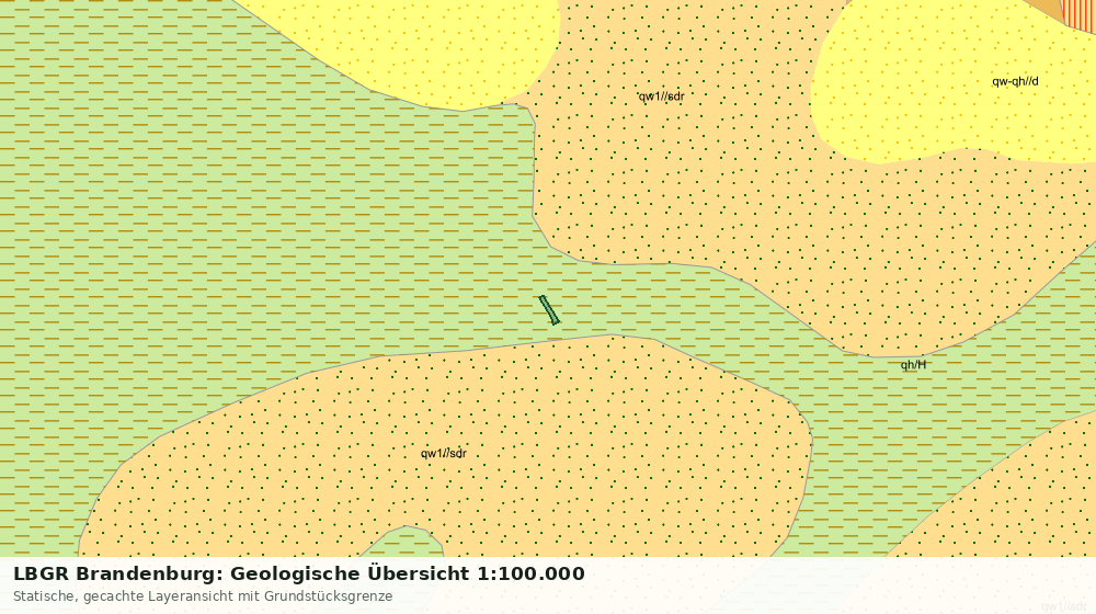 Statische Kartenansicht: LBGR Brandenburg: Geologische Übersicht 1:100.000