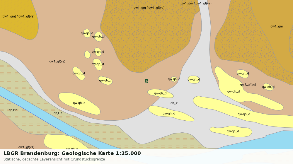 Statische Kartenansicht: LBGR Brandenburg: Geologische Karte 1:25.000