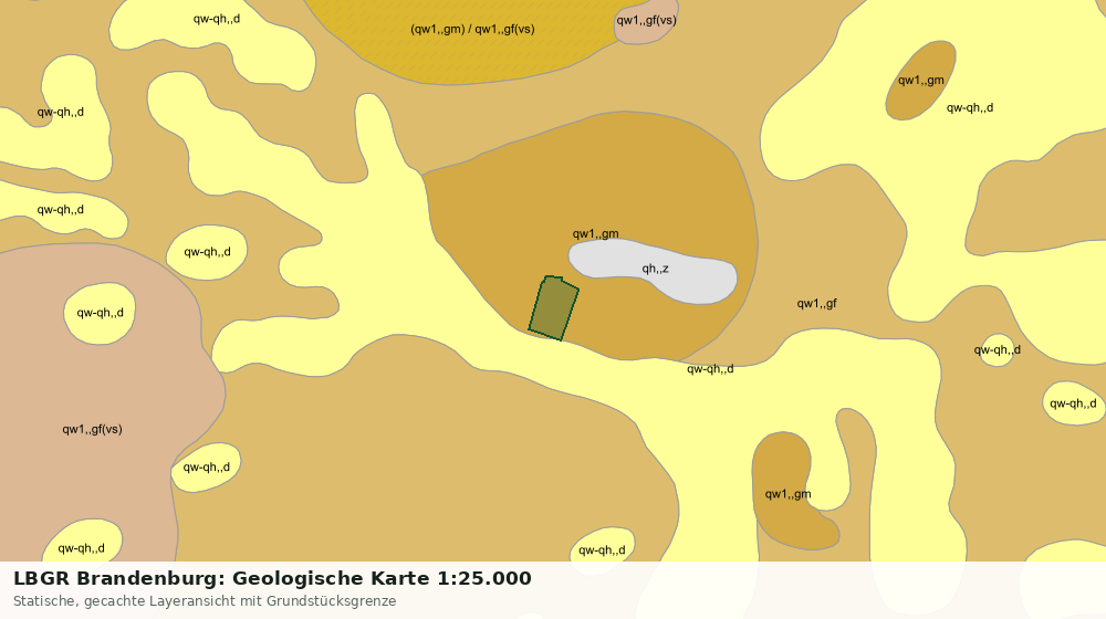 Statische Kartenansicht: LBGR Brandenburg: Geologische Karte 1:25.000