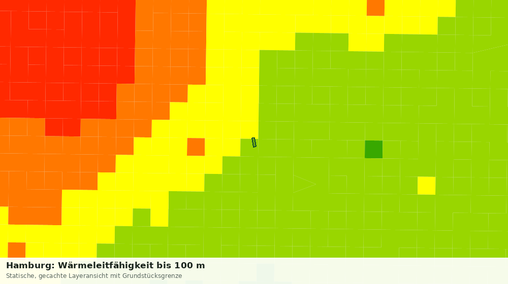 Statische Kartenansicht: Hamburg: Wärmeleitfähigkeit bis 100 m