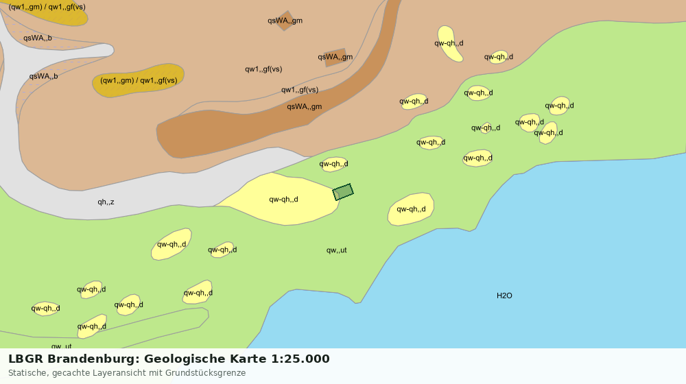 Statische Kartenansicht: LBGR Brandenburg: Geologische Karte 1:25.000