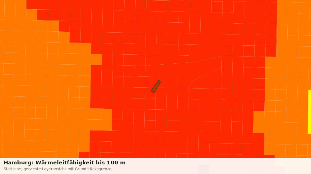 Statische Kartenansicht: Hamburg: Wärmeleitfähigkeit bis 100 m