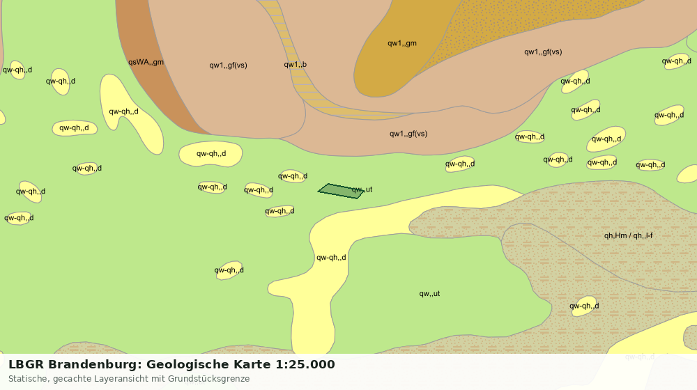Statische Kartenansicht: LBGR Brandenburg: Geologische Karte 1:25.000