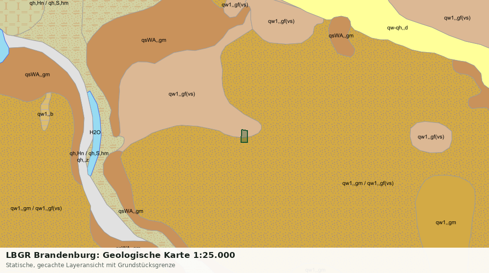 Statische Kartenansicht: LBGR Brandenburg: Geologische Karte 1:25.000