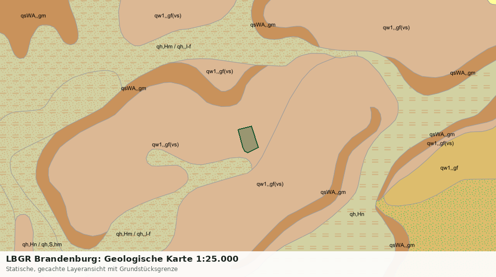 Statische Kartenansicht: LBGR Brandenburg: Geologische Karte 1:25.000