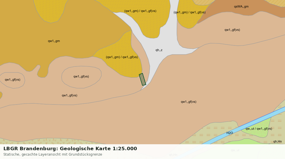 Statische Kartenansicht: LBGR Brandenburg: Geologische Karte 1:25.000