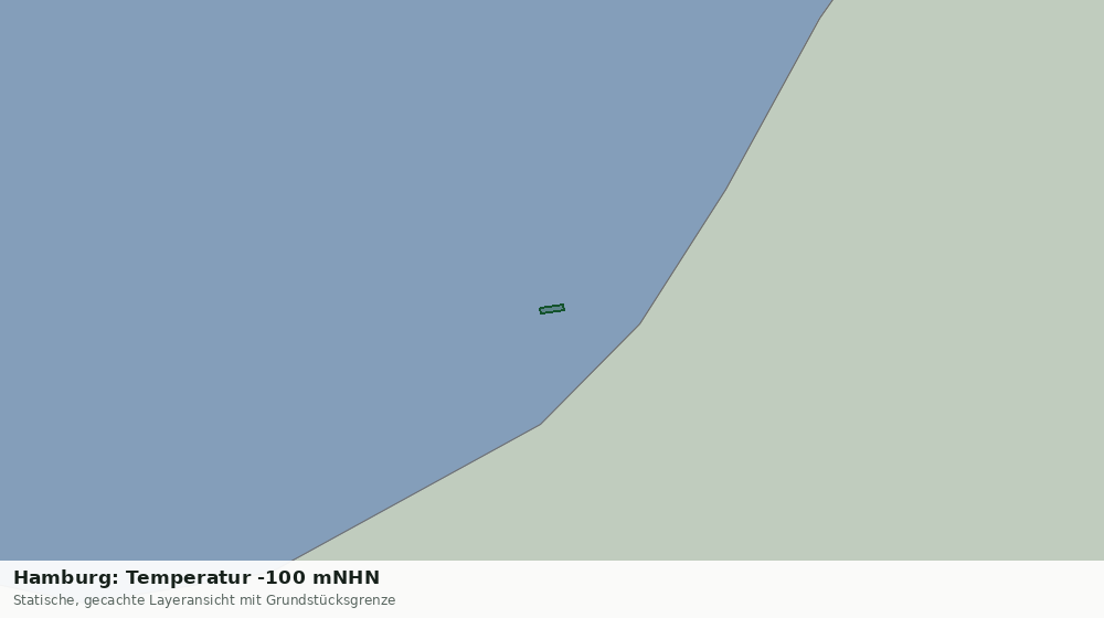 Statische Kartenansicht: Hamburg: Temperatur -100 mNHN