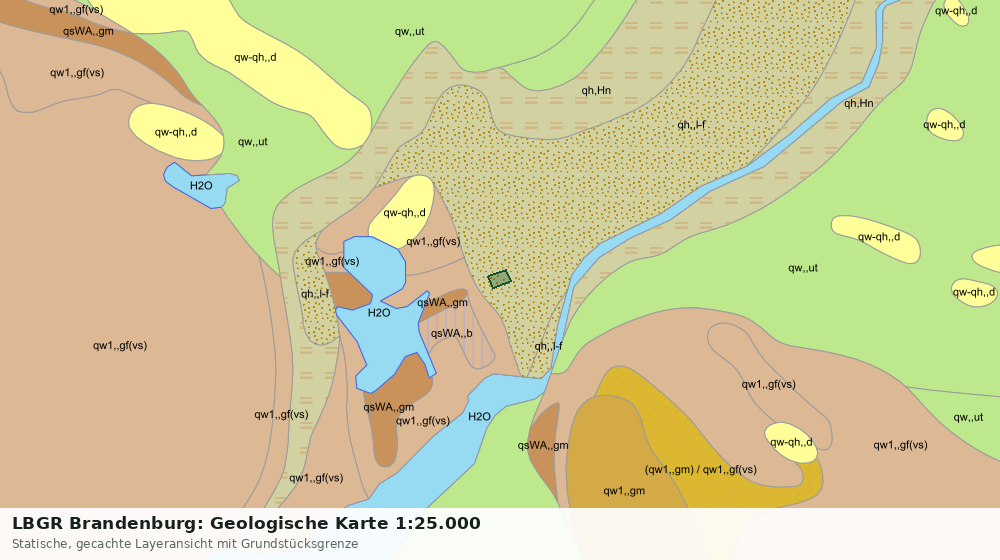 Statische Kartenansicht: LBGR Brandenburg: Geologische Karte 1:25.000