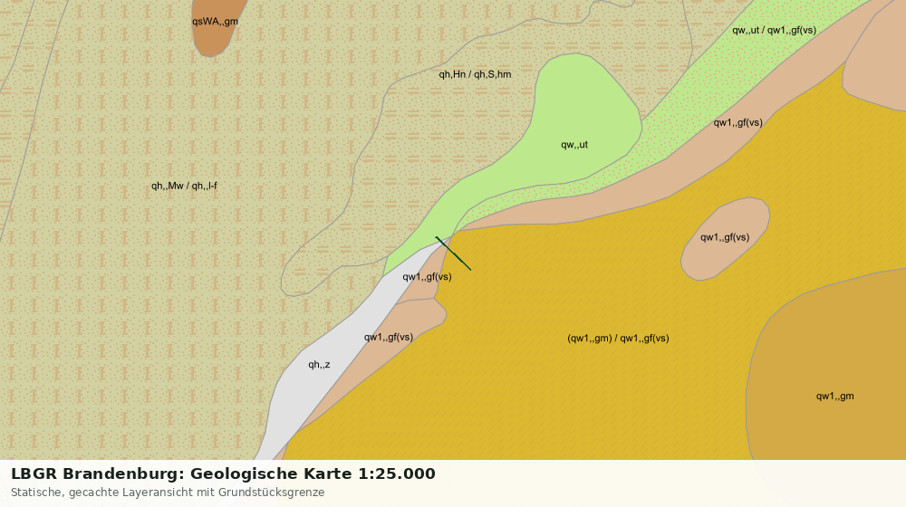 Statische Kartenansicht: LBGR Brandenburg: Geologische Karte 1:25.000