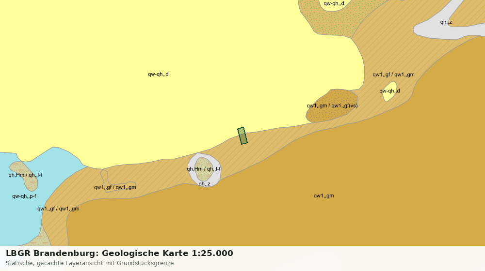 Statische Kartenansicht: LBGR Brandenburg: Geologische Karte 1:25.000