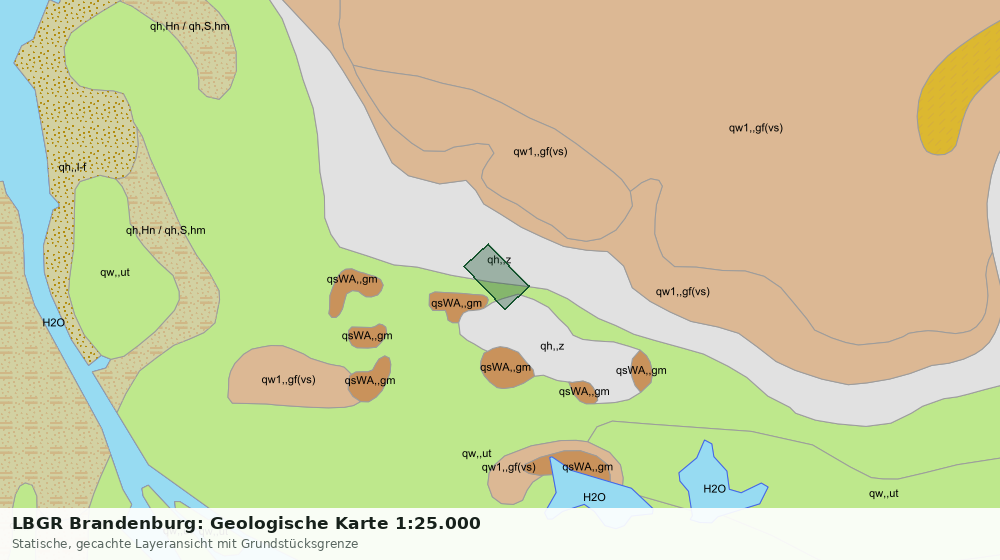 Statische Kartenansicht: LBGR Brandenburg: Geologische Karte 1:25.000