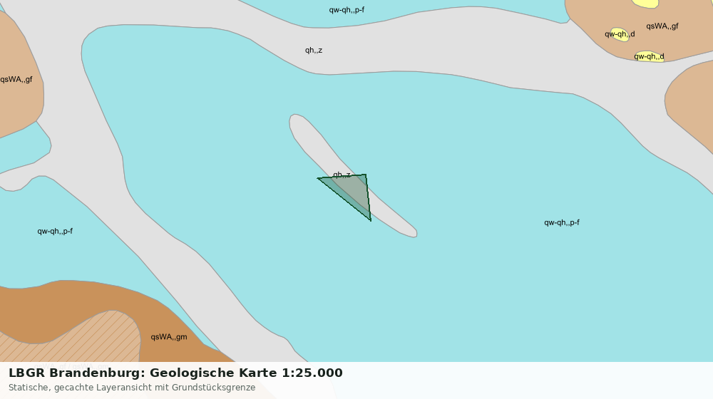 Statische Kartenansicht: LBGR Brandenburg: Geologische Karte 1:25.000