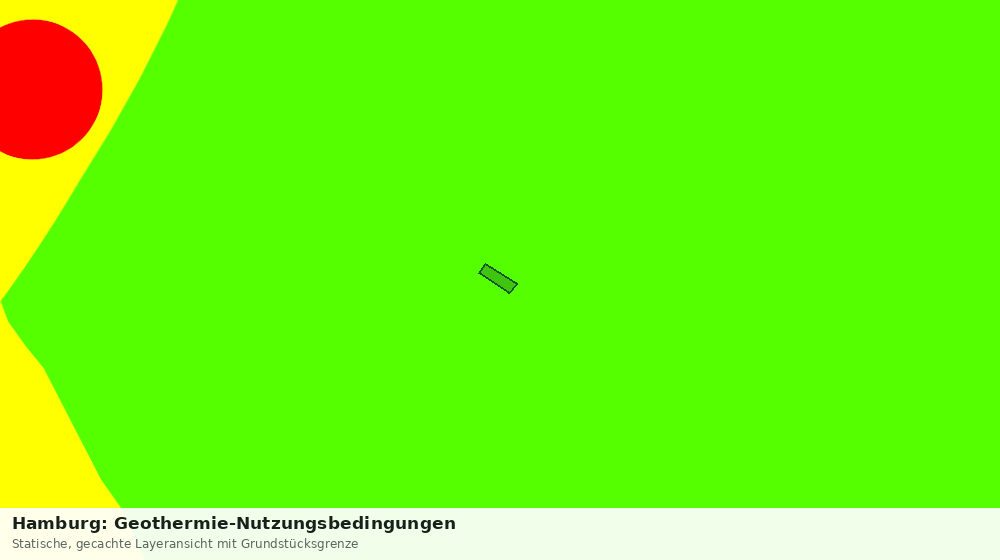 Statische Kartenansicht: Hamburg: Geothermie-Nutzungsbedingungen