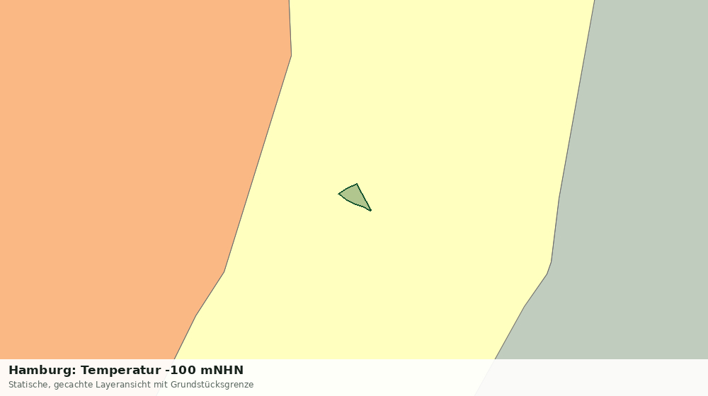 Statische Kartenansicht: Hamburg: Temperatur -100 mNHN