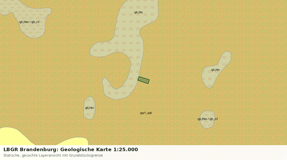 Statische Kartenansicht: LBGR Brandenburg: Geologische Karte 1:25.000
