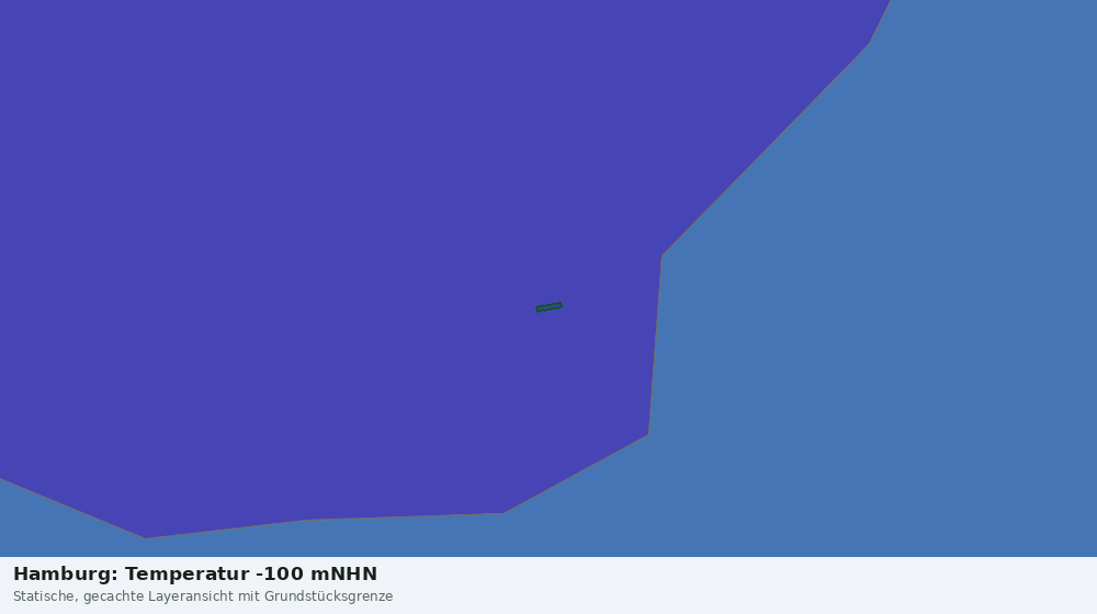 Statische Kartenansicht: Hamburg: Temperatur -100 mNHN
