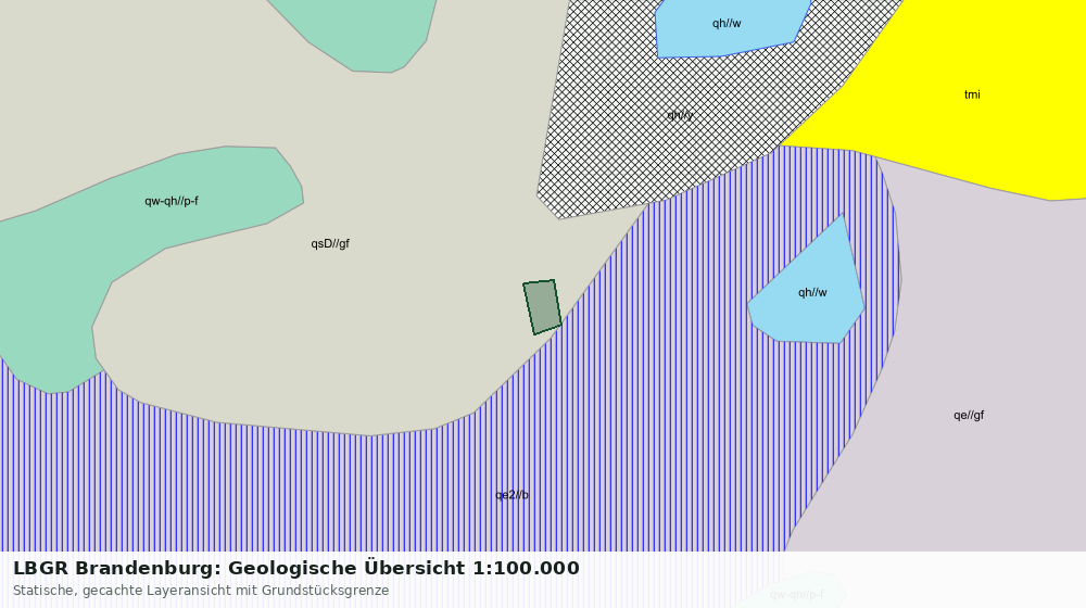 Statische Kartenansicht: LBGR Brandenburg: Geologische Übersicht 1:100.000