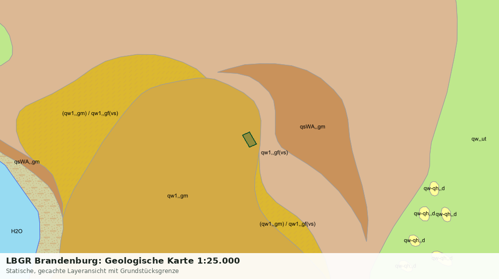 Statische Kartenansicht: LBGR Brandenburg: Geologische Karte 1:25.000