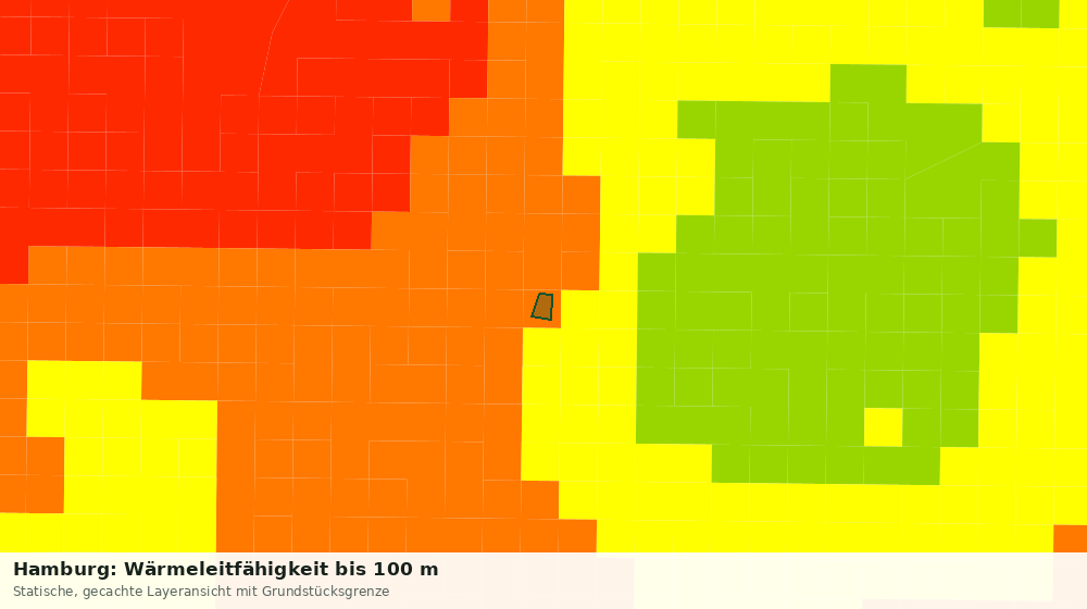 Statische Kartenansicht: Hamburg: Wärmeleitfähigkeit bis 100 m