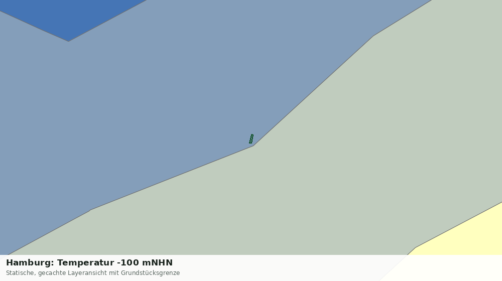 Statische Kartenansicht: Hamburg: Temperatur -100 mNHN